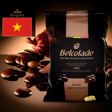 CIOCCOLATO CT VIETNAM 73 FONDENTE DROPS KG 1X8